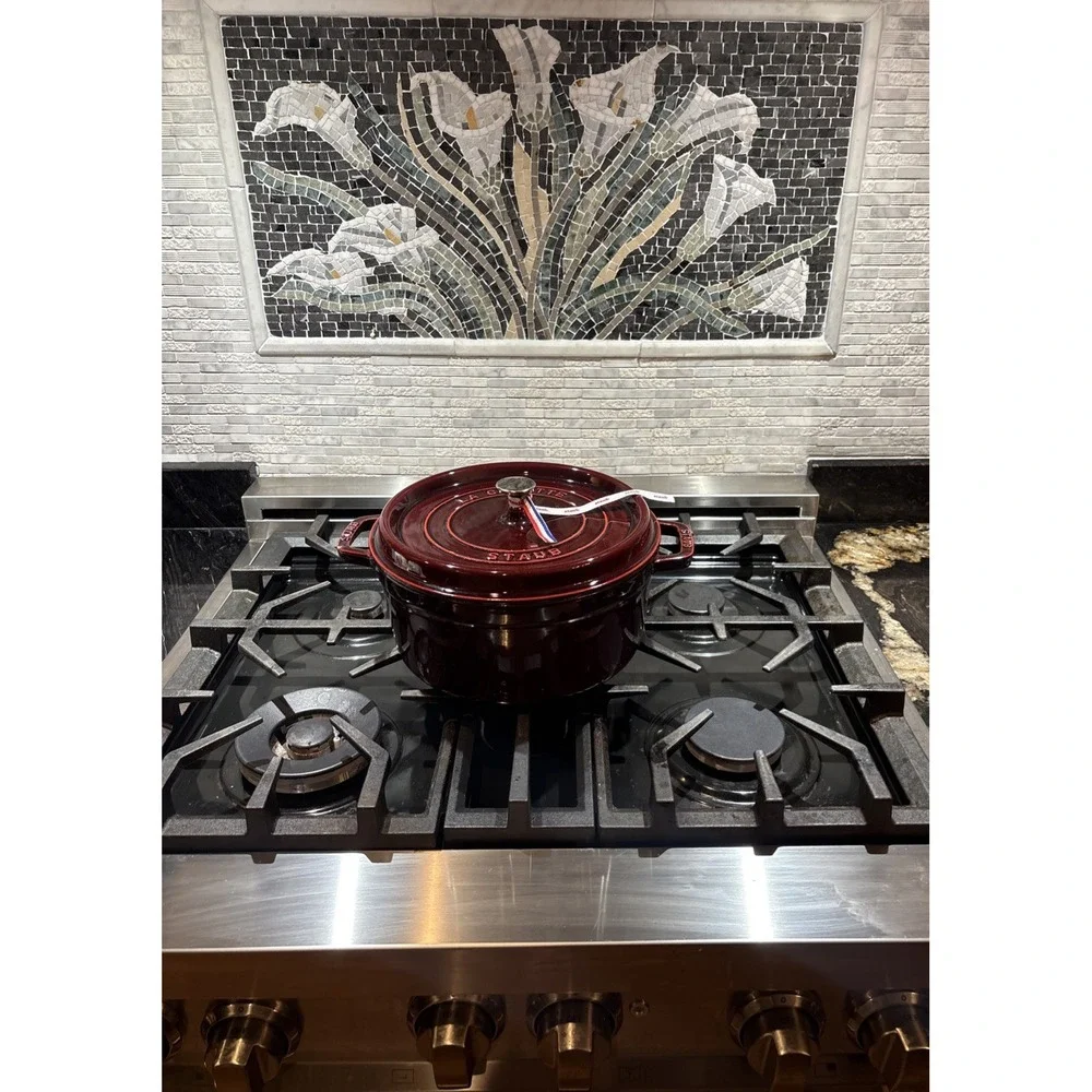 Staub Cast Iron 5.5 qt, Round, Dutch Oven, Grenadine - Read